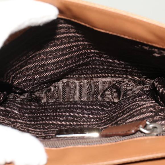 PRADA Hand Bag Nylon Leather Brown Auth cl658 - Picture 10 of 16